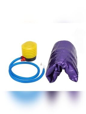 Yoga Exercise Ball Purple With Pump 19" Flat 25" Inflated